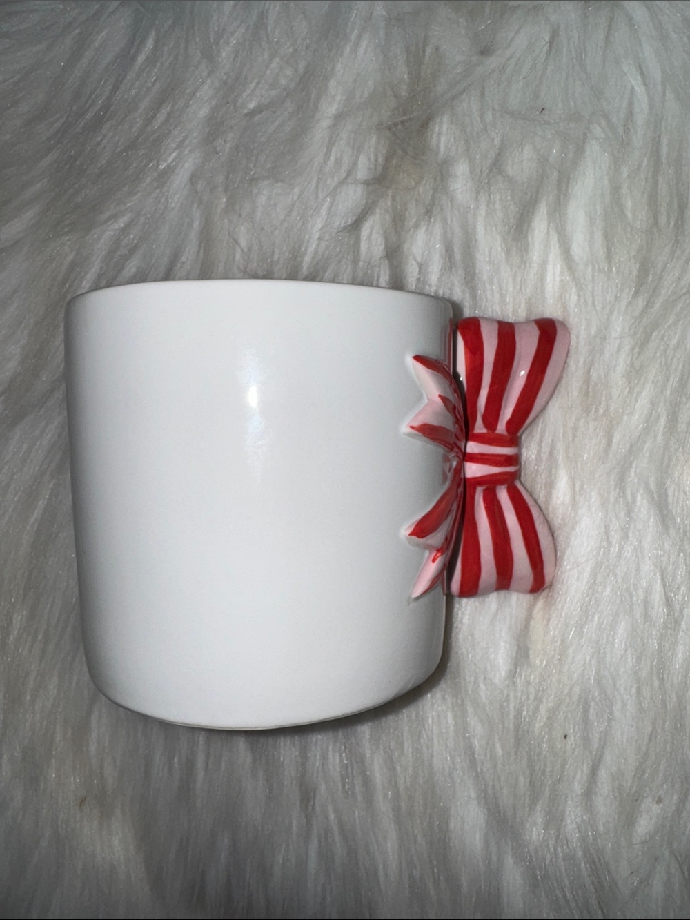 New Valentine's Day Bow Ribbon 15 fl oz Stoneware Handle Mug - Spritz™